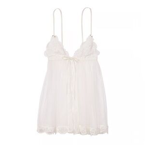 Victoria's Secret White Lace Chemise Sleepwear New XL